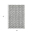 5' X 8' Gray And Ivory Abstract Geometric Washable Area Rug With UV Protection