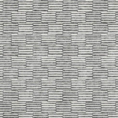 5' X 8' Gray And Ivory Abstract Geometric Washable Area Rug With UV Protection