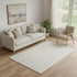 5' X 8' Ivory And Beige Abstract Geometric Washable Area Rug With UV Protection