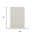 5' X 8' Ivory And Beige Abstract Geometric Washable Area Rug With UV Protection