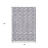5' X 8' Lilac And Ivory Abstract Geometric Washable Area Rug With UV Protection