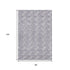 8' X 10' Lilac And Ivory Abstract Geometric Washable Area Rug With UV Protection