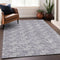 8' X 10' Lilac And Ivory Abstract Geometric Washable Area Rug With UV Protection