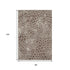 8' X 10' Brown And Beige Geometric Washable Area Rug With UV Protection