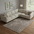 8' X 10' Brown And Beige Geometric Washable Area Rug With UV Protection