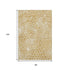8' X 10' Gold And Ivory Geometric Washable Area Rug With UV Protection