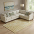 8' X 10' Gold And Ivory Geometric Washable Area Rug With UV Protection