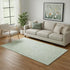 5' X 8' Mint Green And Ivory Geometric Washable Area Rug With UV Protection