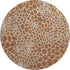 8' Rust And Ivory Geometric Washable Round Rug With UV Protection