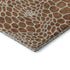 8' Rust And Ivory Geometric Washable Round Rug With UV Protection