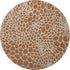 8' Rust And Ivory Geometric Washable Round Rug With UV Protection
