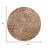 8' Rust And Ivory Geometric Washable Round Rug With UV Protection