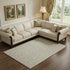 9' X 12' Beige And Ivory Damask Washable Area Rug With UV Protection