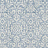 5' X 8' Denim Blue And Ivory Damask Washable Area Rug With UV Protection