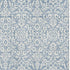 5' X 8' Denim Blue And Ivory Damask Washable Area Rug With UV Protection