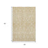 5' X 8' Gold And Ivory Damask Washable Area Rug With UV Protection