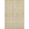 5' X 8' Gold And Ivory Damask Washable Area Rug With UV Protection