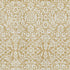 5' X 8' Gold And Ivory Damask Washable Area Rug With UV Protection