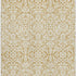 5' X 8' Gold And Ivory Damask Washable Area Rug With UV Protection