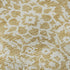8' Gold And Ivory Damask Washable Round Rug With UV Protection