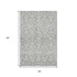 5' X 8' Gray And Ivory Damask Washable Area Rug With UV Protection