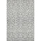 5' X 8' Gray And Ivory Damask Washable Area Rug With UV Protection