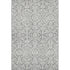 5' X 8' Gray And Ivory Damask Washable Area Rug With UV Protection