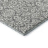 5' X 8' Gray And Ivory Damask Washable Area Rug With UV Protection