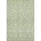 5' X 8' Green And Ivory Damask Washable Area Rug With UV Protection