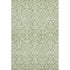 5' X 8' Green And Ivory Damask Washable Area Rug With UV Protection