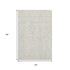 5' X 8' Ivory And Beige Damask Washable Area Rug With UV Protection