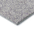 8' X 10' Lavender And Ivory Damask Washable Area Rug With UV Protection