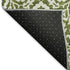 8' Olive Green And Ivory Damask Washable Round Rug With UV Protection