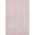 5' X 8' Pink And Ivory Damask Washable Area Rug With UV Protection