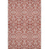 8' X 10' Red And Ivory Damask Washable Area Rug With UV Protection