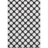 5' X 8' Black And White Polka Dot Washable Area Rug With UV Protection
