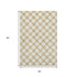 5' X 8' Gold And Ivory Polka Dot Washable Area Rug With UV Protection