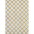 5' X 8' Gold And Ivory Polka Dot Washable Area Rug With UV Protection
