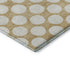 5' X 8' Gold And Ivory Polka Dot Washable Area Rug With UV Protection