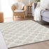 8' X 10' Ivory And Beige Polka Dot Washable Area Rug With UV Protection