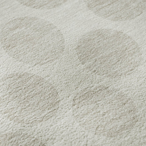 8' X 10' Ivory And Beige Polka Dot Washable Area Rug With UV Protection