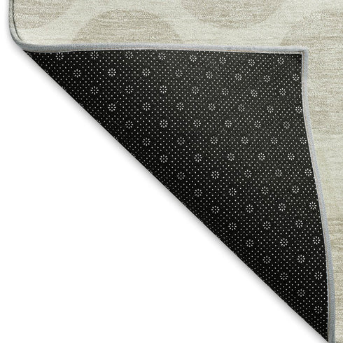 9' X 12' Ivory And Beige Polka Dot Washable Area Rug With UV Protection