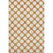 8' X 10' Orange And Ivory Polka Dot Washable Area Rug With UV Protection