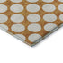 8' X 10' Orange And Ivory Polka Dot Washable Area Rug With UV Protection