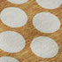 8' X 10' Orange And Ivory Polka Dot Washable Area Rug With UV Protection