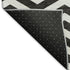 5' X 8' Black And Ivory Chevron Washable Area Rug With UV Protection