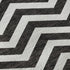 5' X 8' Black And Ivory Chevron Washable Area Rug With UV Protection