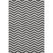 8' X 10' Black And Ivory Chevron Washable Area Rug With UV Protection