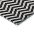 8' X 10' Black And Ivory Chevron Washable Area Rug With UV Protection