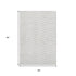 5' X 8' Ivory And Beige Chevron Washable Area Rug With UV Protection
